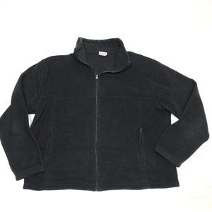 Bass Pro Shop Black Full Zip Long Sleeve Fleece Sweater Jacket Mens XL